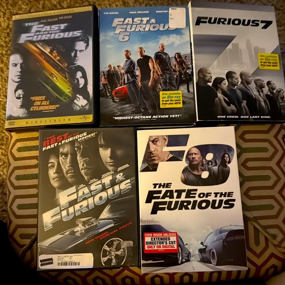 Fast and Furious DVD’s Like New